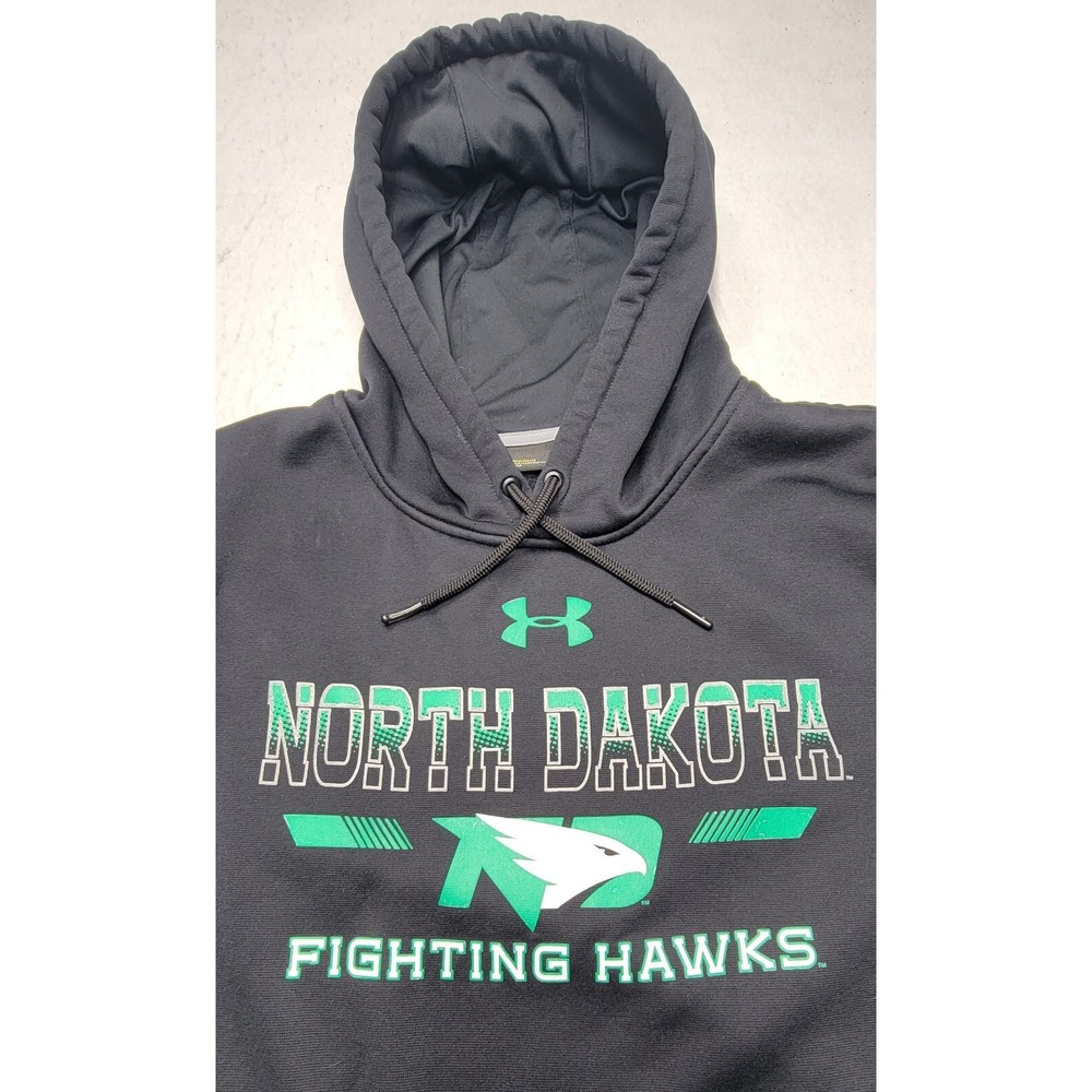 North Dakota Fighting Hawks Under Armour Storm Hoodie Men L  Pullover Sweatshirt